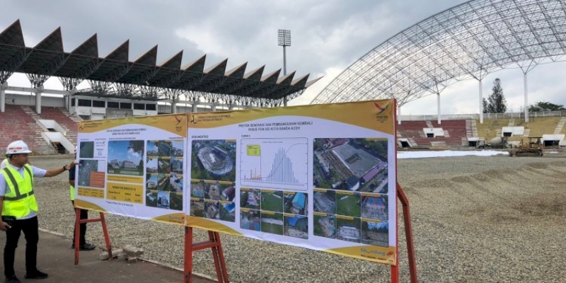 Progres Pembangunan Venue PON XXI di Aceh Hampir 100 Persen